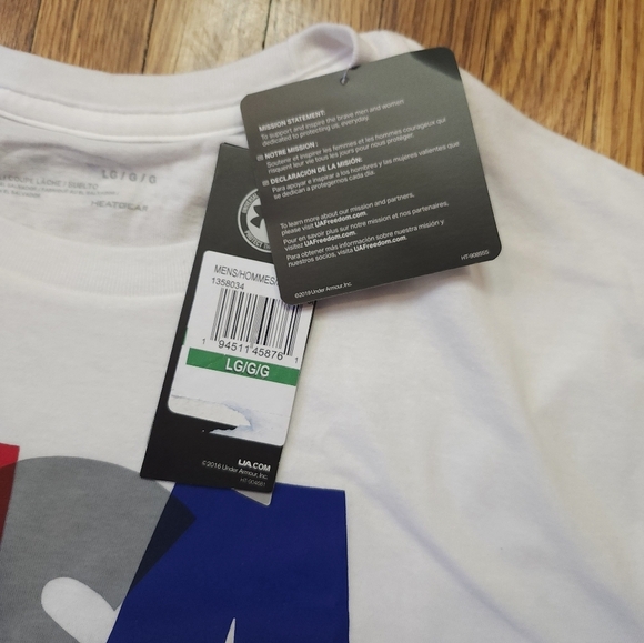 Under Armour Mens USA Patriotic Tshirt Size Large NEW - Picture 4 of 9